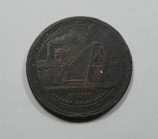 Zealand Grahamstown George Mccaul Large Penny Token 1872 Thames Goldfields