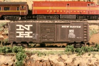 N Scale Trix Made In Austria Black Boxcar Haven Nh 32957