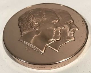 1973 Nixon Agnew Inauguration Bronze Medal Medallion Franklin 70mm
