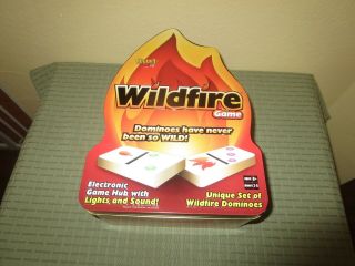 Wildfire Dominoes Electronic Game Lights Sound Fundex Tin 5420 - 100 Complete