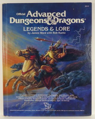 Advanced Dungeons & Dragons: Legends & Lore Hardcover (1984) 2013
