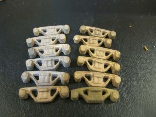 Nason /Scale craft?? brass lead molded OO/00 parts TRUCK FRAMES SMALL (12) 2