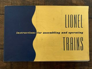 1952 Lionel Instructions For Assembling And Operating Lionel Trains