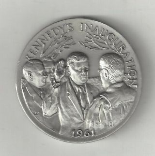 1961 President Jfk John F.  Kennedy Inauguration Pewter Longines Medal Coin Book