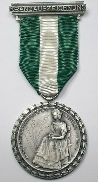 1947 Swiss Shooting Medal Kranzauszeichnung Aarg.  Wohlen