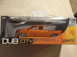 1/18 Scale Jada Dub City Big Ballers Dodge Ram - Orange