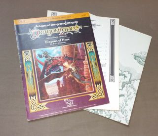 Dl3 Dragons Of Hope - 1st Edition Dragonlance Adventure Module Tracy Hickman