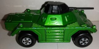 1973 Matchbox Superfast Lesney Rolamatics No.  73 Weasel Military Tank Scout Car