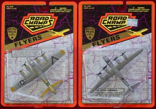 2 Vintage Road Champs Ww Ii Bombers - B - 17 Flying Fortress & B - 29 -