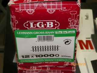 Lgb 12 X 1000 G Scale Straight Brass Track 300mm - Box