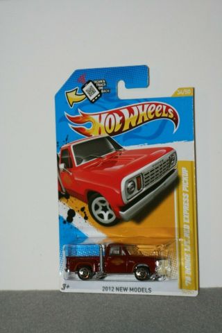 2012 Hot Wheels Models 1978 Dodge Lil Red Express Pickup In Red