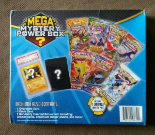 Pokemon Mega Mystery Power Box 4 Boosters 1 Mystery Pack,  Fast