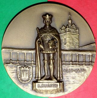 Portuguese Sculptor / Alvaro De Bree / King D.  Duarte / Bronze Medal By A.  V.