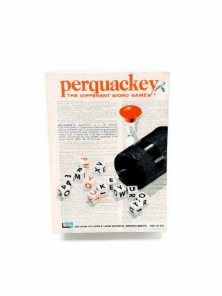 Vintage Perquackey No.  8313 Word Game Lakeside 1969 Box Complete