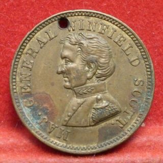 1852 Maj General Winfield Scott Campaign Election Medal Mexican American War