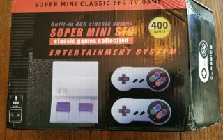Mini Nintendo Snes Retro Tv Game Console 400 Built - In Games,  2 Gamepads