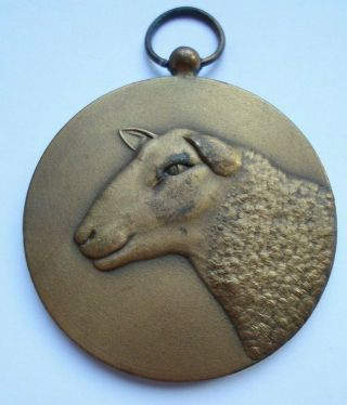 1960s Belgian Agriculture / Sheep Breeding Farming Prize Medal