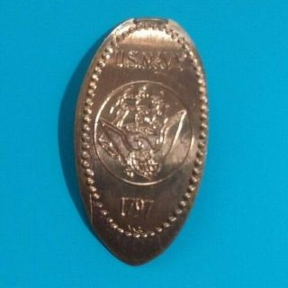 U.  S.  Navy 1797 Emblem Seal Military Elongated Copper Penny