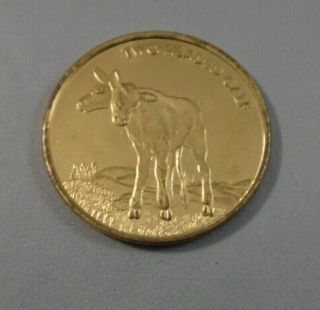 Ripleys Believe It Or Not Coin Token Medal Myrtle Beach Two Headed Calf Cow Gold