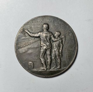 Pre Wwii German 25 Year Servical Medal For Coal Industry 51mm