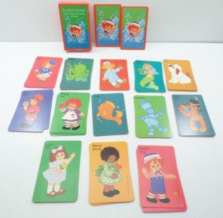 Go Jump In The Pond Card Game Raggedy Ann Andy 1975 Complete Bobbs - Merrill Usa