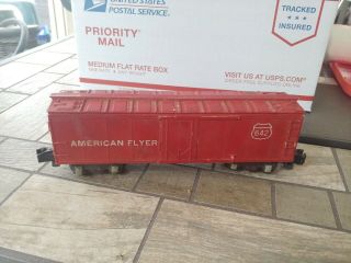 American Flyer 642 S Scale Red With White Letters Boxcar Vintage