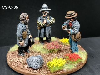 American Civil War Acw 28mm Confederate Officer / Command Vignette Painted