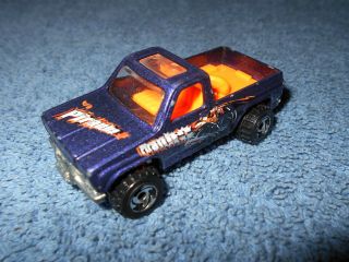 1977 Hot Wheels Pick Up Truck Purple & Orange Piranna 1;64 Diecast Truck -