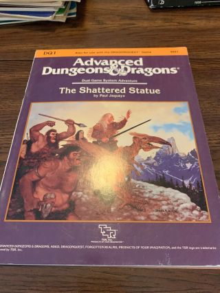 Advanced Dungeons And Dragons The Shattered Statue 9221 Dq1