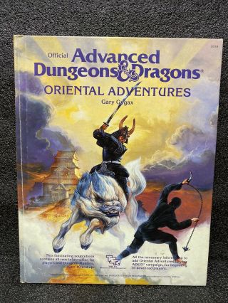 Advanced Dungeons & Dragons Oriental Adventures Tsr 1985 Hardcover