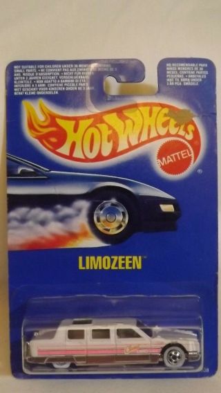 1991 Hotwheels Limozeen On A International Blue Card Very Hard To Find