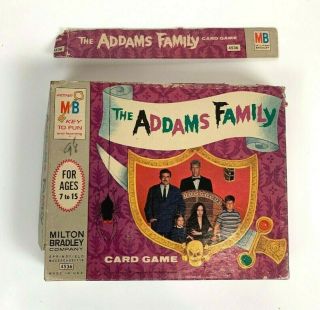 1965 Milton Bradley The Addams Family Card Game Incomplete