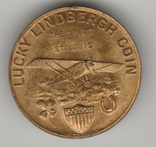 1927 Lucky Lindbergh Coin First Non - Stop Flight York - Paris About Unc