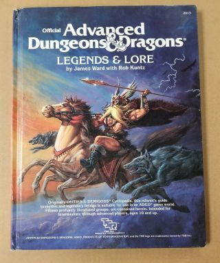 Tsr Ad&d 1st Ed Legends & Lore Hc Vg,  Dungeons And Dragons 1984 1988