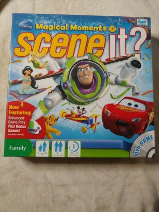 Scene It Disney Magical Moments Deluxe Dvd Family Board Game Open Box
