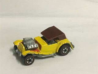 Vintage Yellow Enamel Sir Rodney Roadster Redline Hotwheel Diecast Car