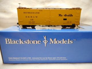 Blackstone Hon3 Scale D&rgw 30 Ft.  Refrigerator Car No.  45