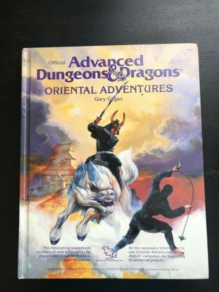 D&d Oriental Adventures Advanced Dungeons & Dragons 1985