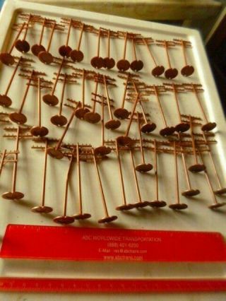 Set Of About 50 Bachmann Trains Telephone Poles Ho Scale 3 In.  Tall Brown