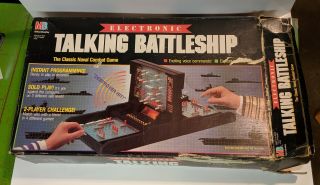 Battleship Board Game Electronic Talking 1989 Milton Bradley