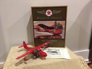 Ertl Collectibles Wings Of Texaco 1940 Grumman Goose Airplane 1996 4 In Series