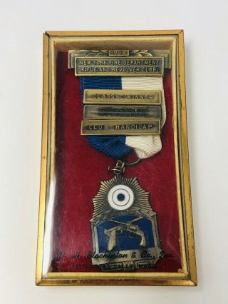 1949 York Fire Department Rifle Revolver Club Winner Nra Shooting Medal Nyfd