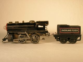 Hafner Clockwork 0 - 4 - 0 Locomotive And Overland Flyer Tender