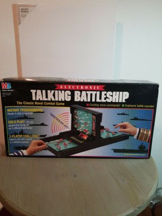 1989 Electronic Talking Battleship Game By Milton Bradley,  Complete,
