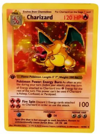1 Pokemon Card Random - Base Charizard/shadowless/1st Edition/gold Star/psa - Wotc