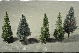Professionally Made Fir Trees 5 - 6 Inches Tall