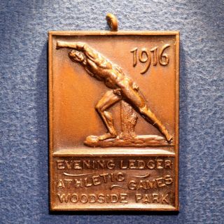 Interesting 1916 Sports Medal - Evening Ledger Athletic Games,  Philadelphia,  Pa.