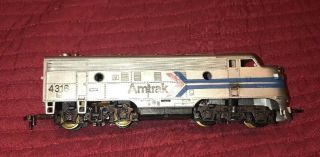 Vintage Tyco Amtrak 4316 Silver Diesel Engine Train Car Ho Gauge Scale Tr1439