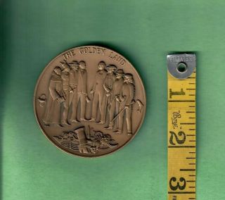 1969 California Bear Bicentennial Bronze Medal Medallic Art Company Ny 2.  5 "