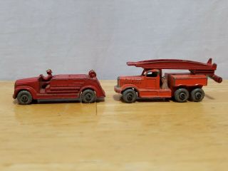 Lesney Matchbox " Custom " 9a Fire Engine And 15a Prime Mover